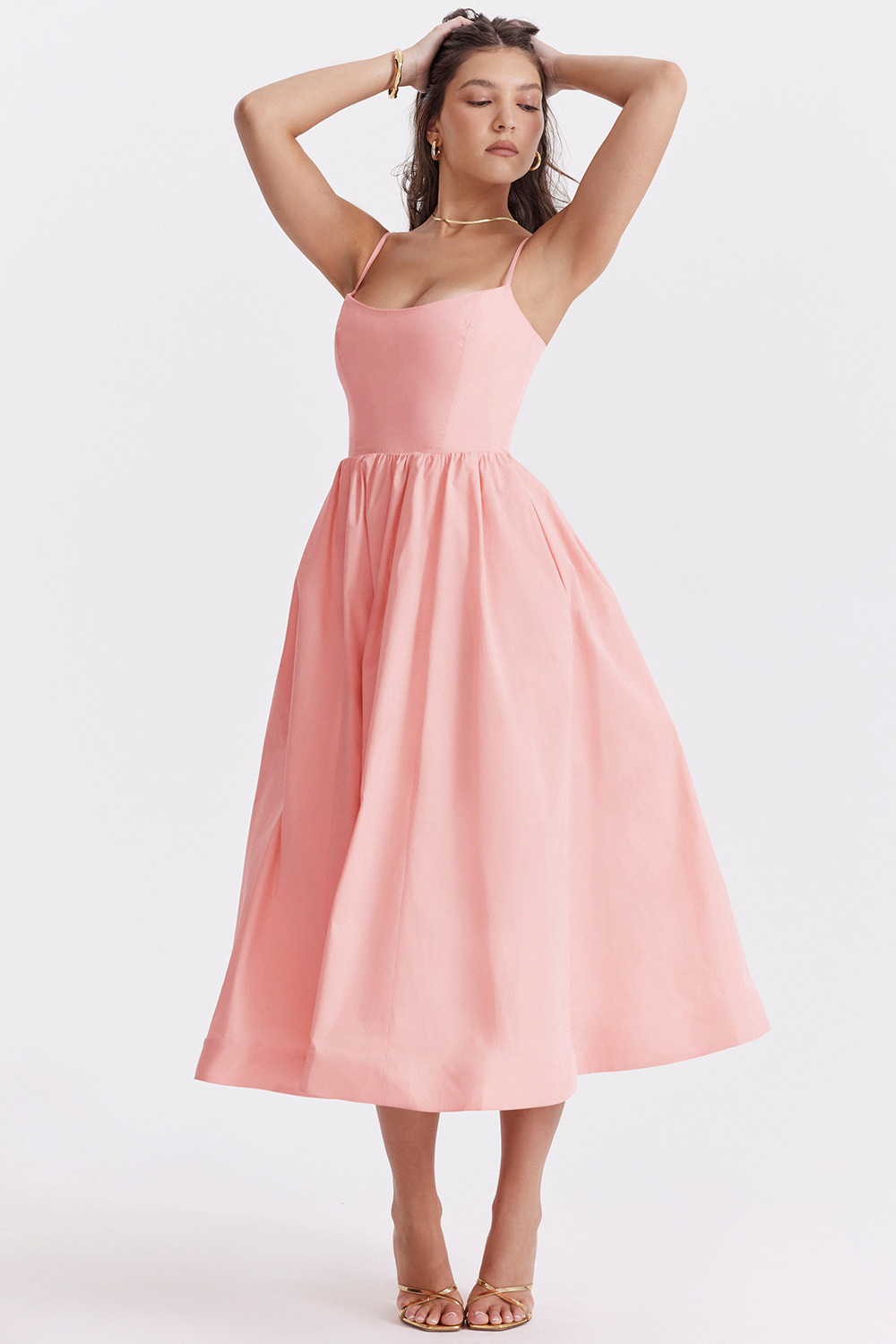 ESTELLE | Elegantes Sommer-Midi-Kleid mit Korsett