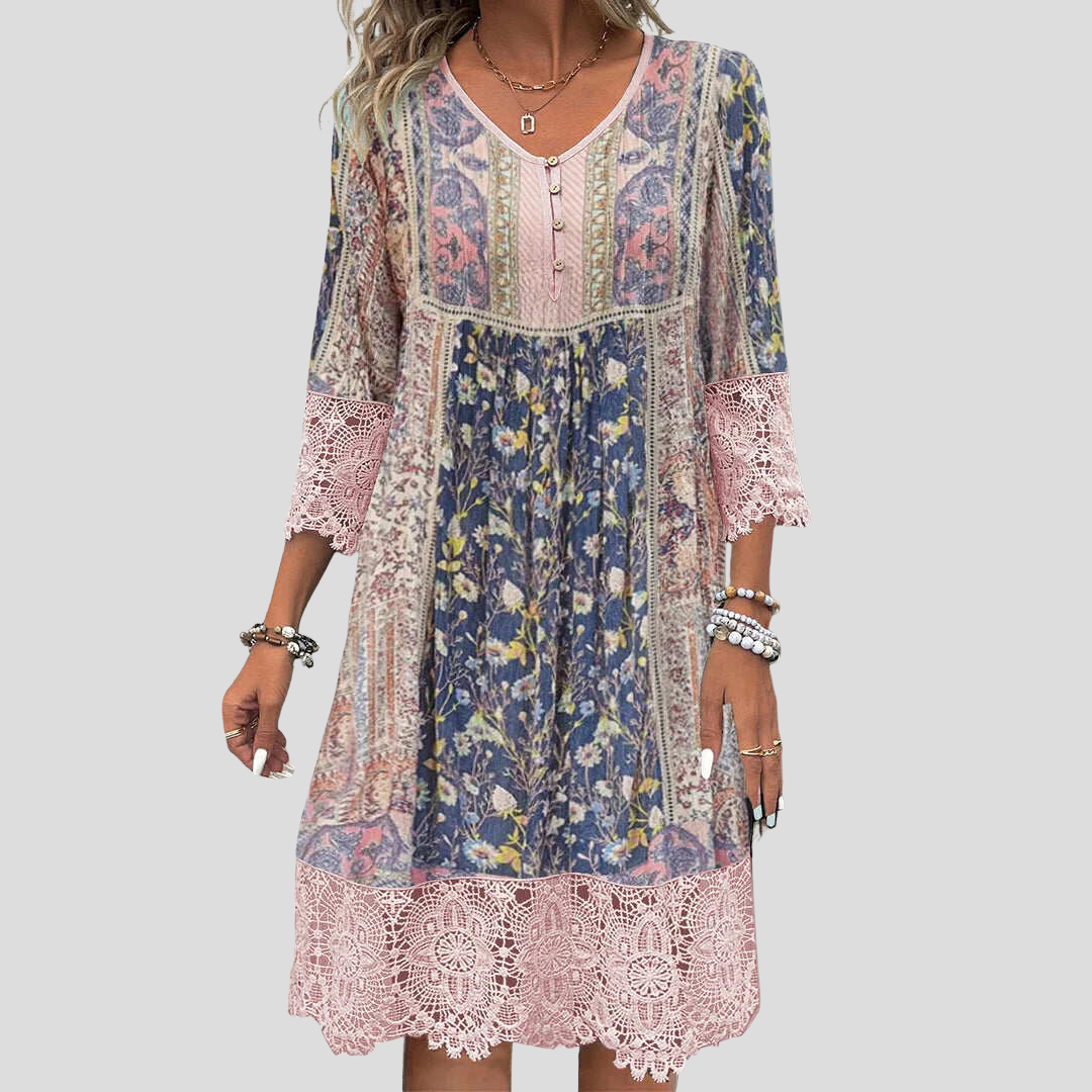 Orla™ – Bohemian-Inspired Printed Dress