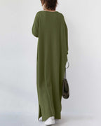 Serenya™ - Elegantes Kleid mit langen Ärmeln und V-Ausschnitt
