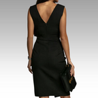 Regalia™ – Elegantes V-Ausschnitt Kleid mit tailliertem Schnitt und Schlitz