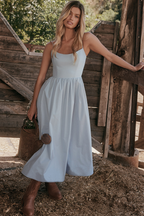 ESTELLE | Elegantes Sommer-Midi-Kleid mit Korsett