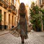 Elena™ — Stilvolles asymmetrisches Kleid mit Schlitzakzenten