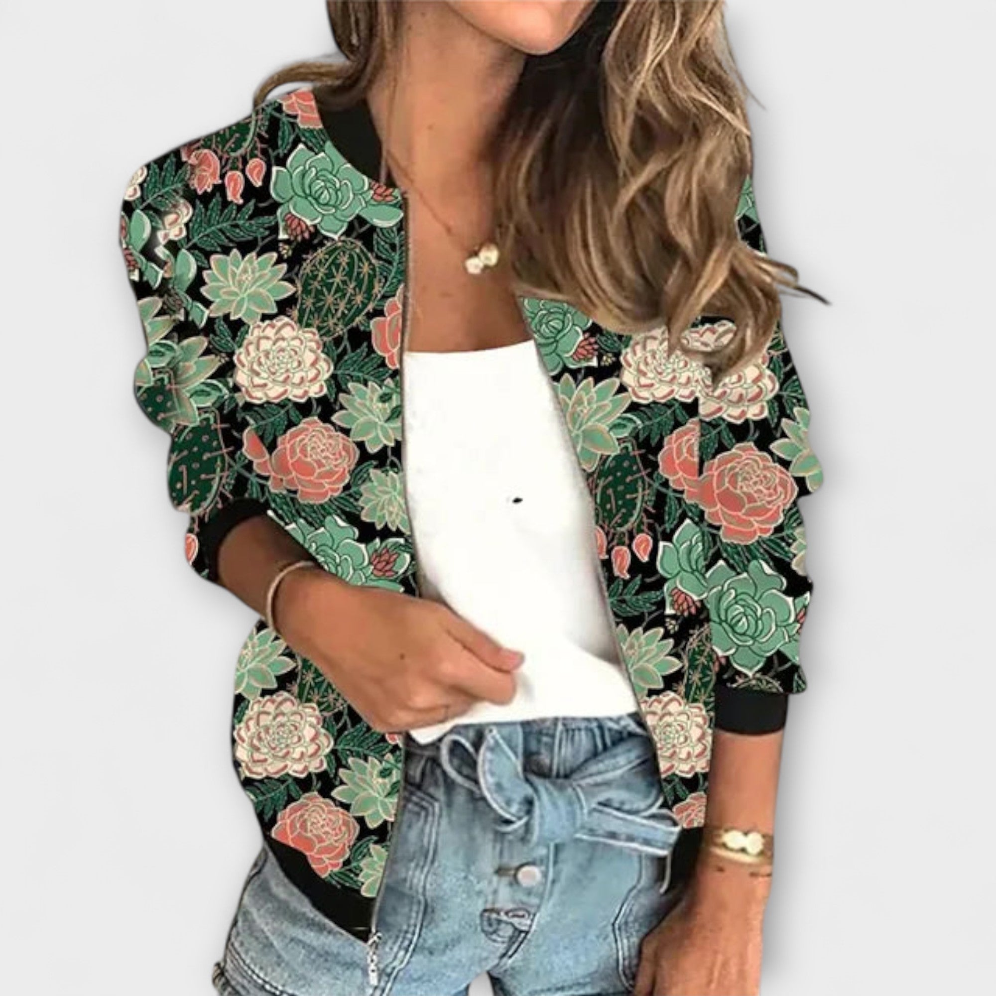 Sommerfeld™ | Aurora – Bedruckte Zip-Jacke für Damen