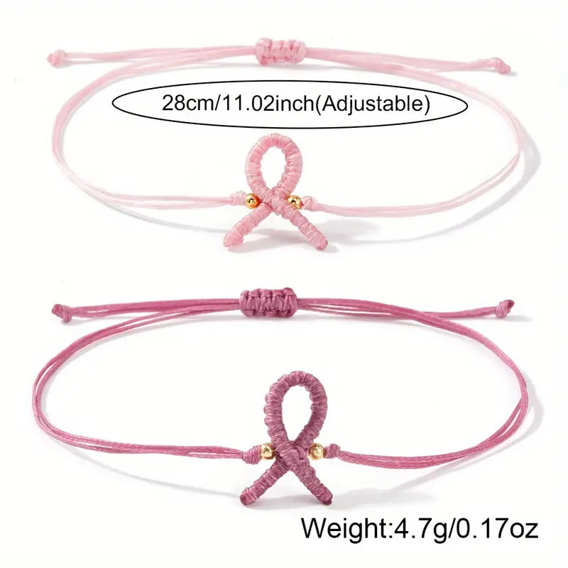 Perlenarmband zur Unterstützung von Brustkrebs – 1+1 Angebot