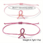 Perlenarmband zur Unterstützung von Brustkrebs – 1+1 Angebot