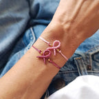 Perlenarmband zur Unterstützung von Brustkrebs – 1+1 Angebot