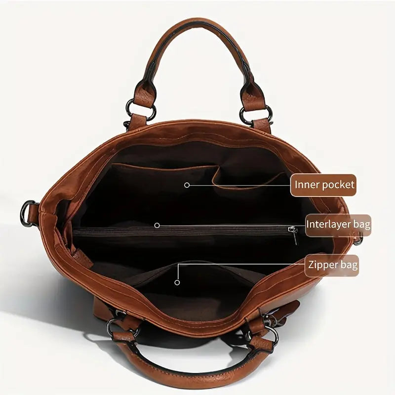 Anita | Retro Kunstleder Handtasche