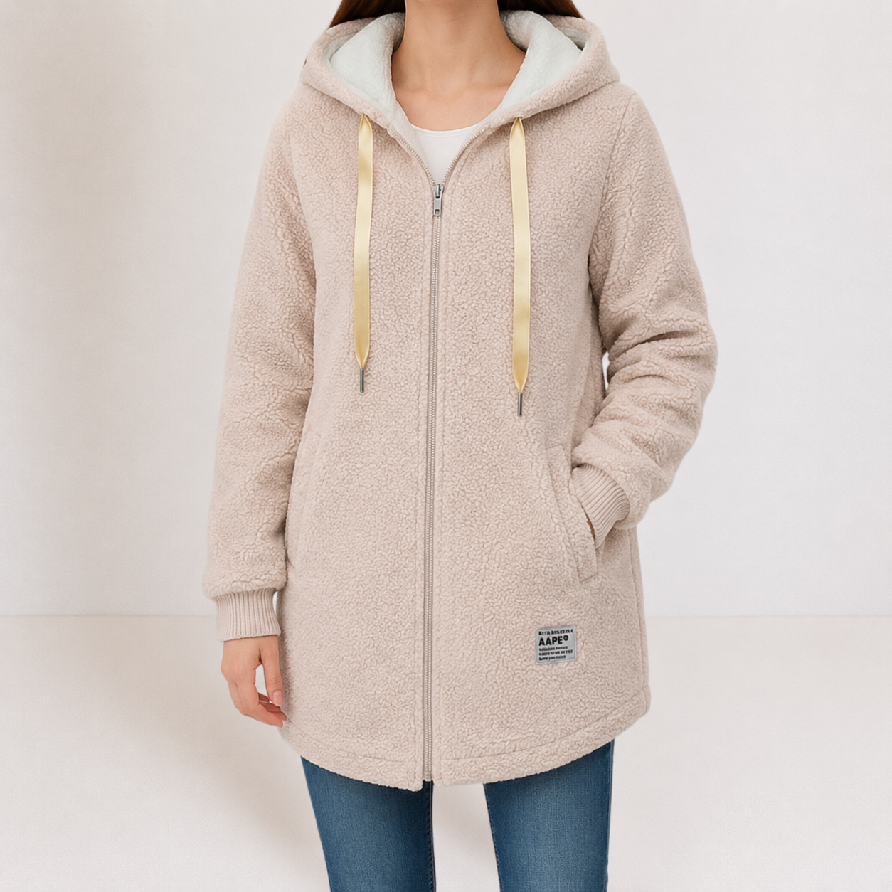 Leonie | Teddy Fleecejacke mit Kapuze