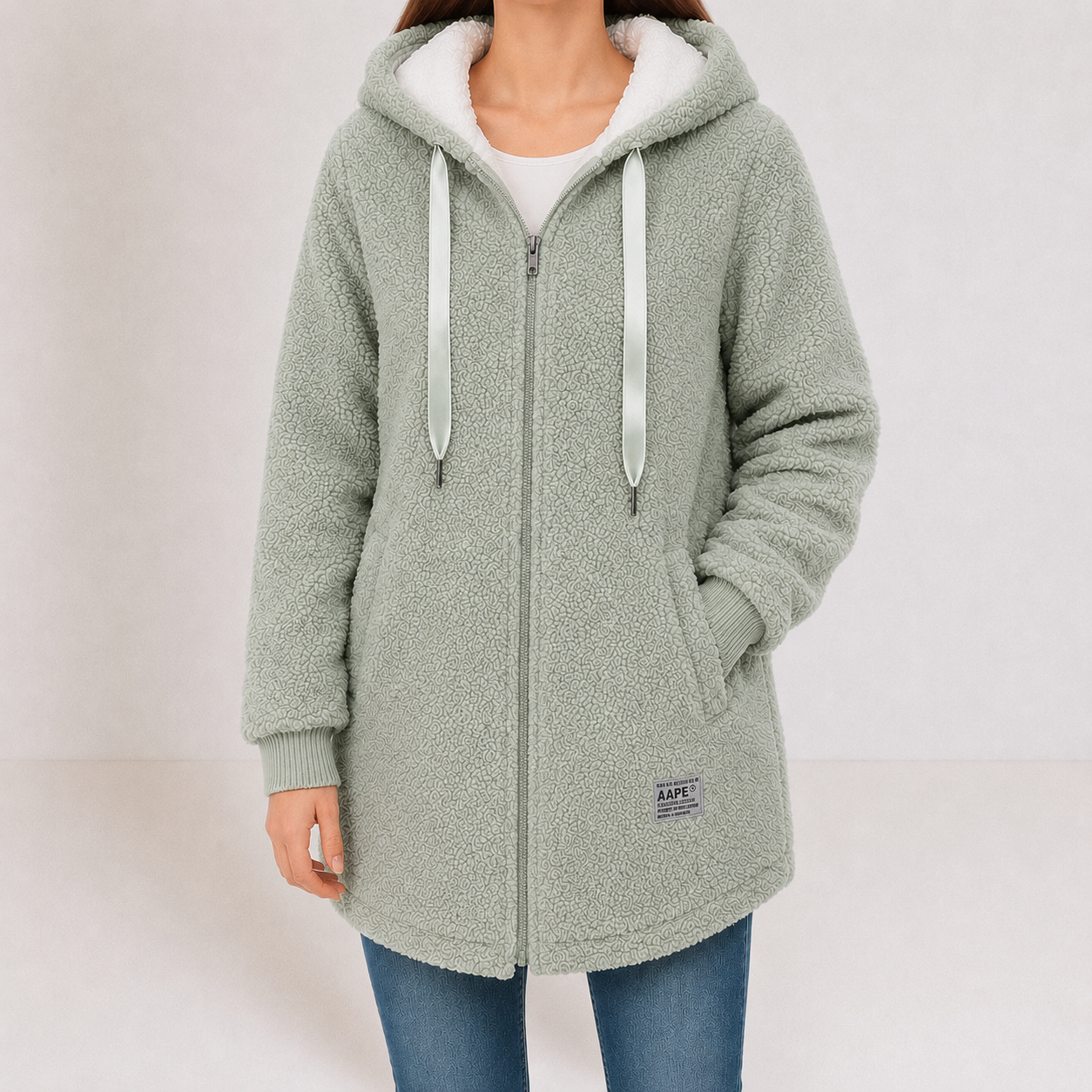 Leonie | Teddy Fleecejacke mit Kapuze
