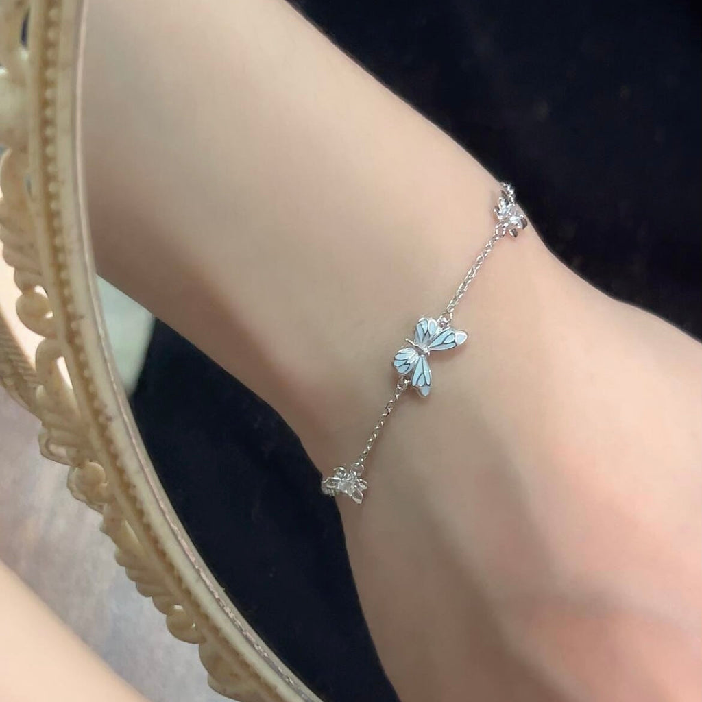 Sommerfeld | Leuchtendes Blaues Schmetterlingsarmband