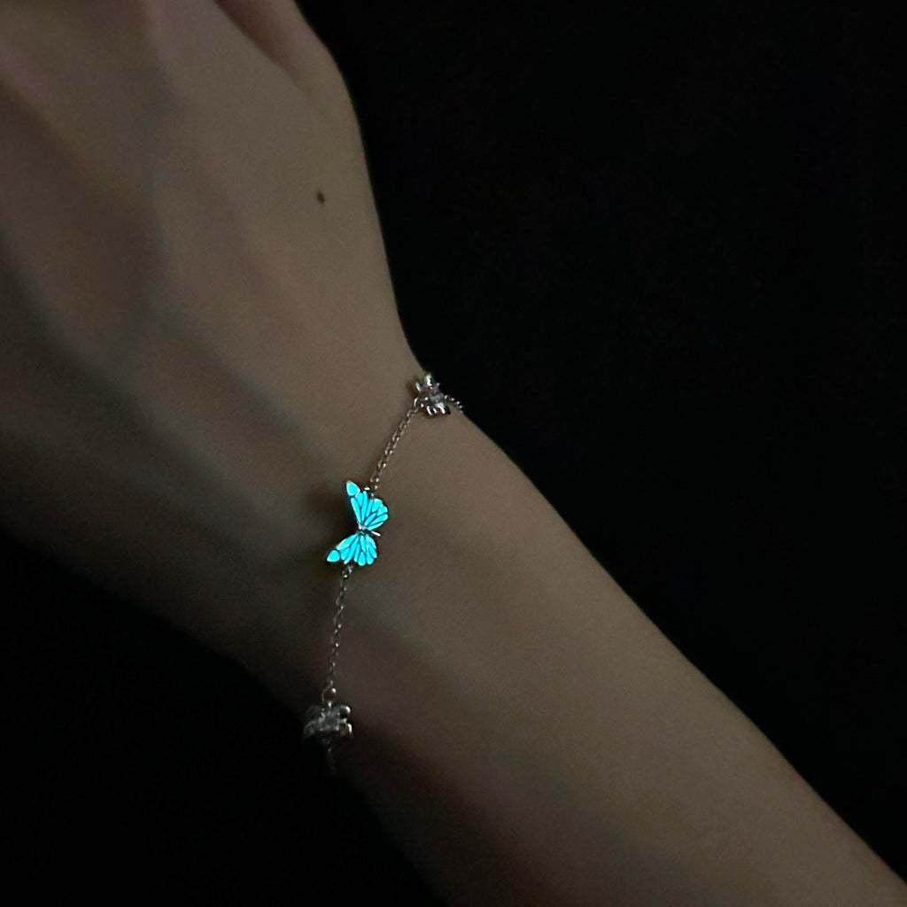 Sommerfeld | Leuchtendes Blaues Schmetterlingsarmband