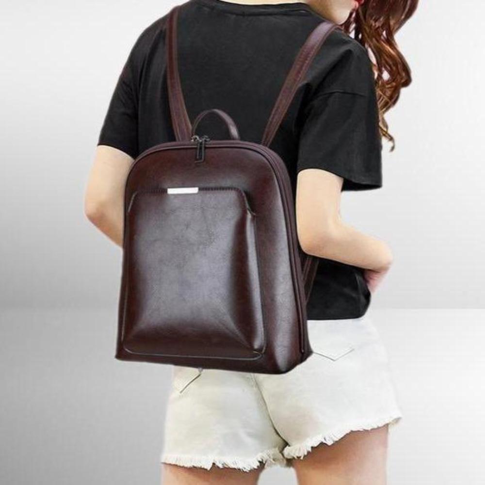 Eleganter Rucksack mit Doppelreißverschluss – Zeitloses Design