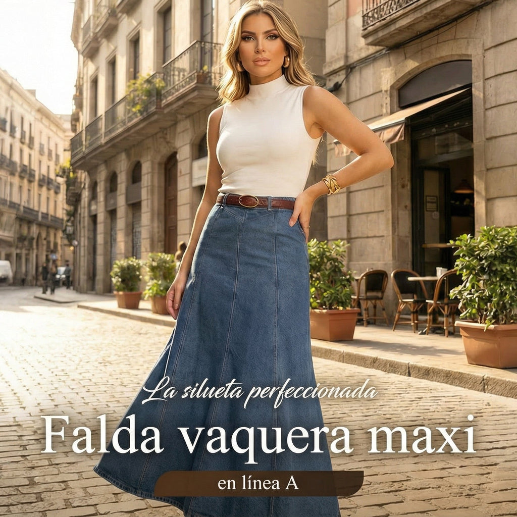 "Mía - Hochtaillierter Denim-Midirock" can be rewritten as "Mía - Hochtaillierter Denim-Midirock in Midi-Länge".