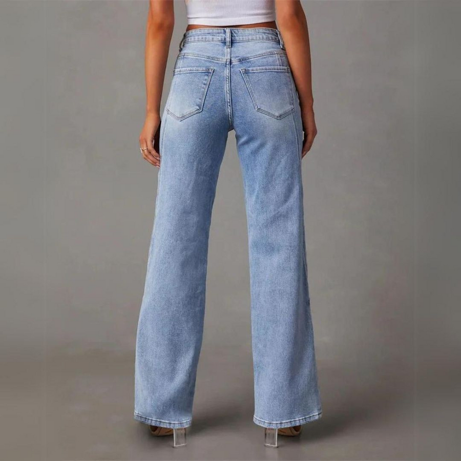 Sommerfeld | Hochtaillierte Weite Jeanshose