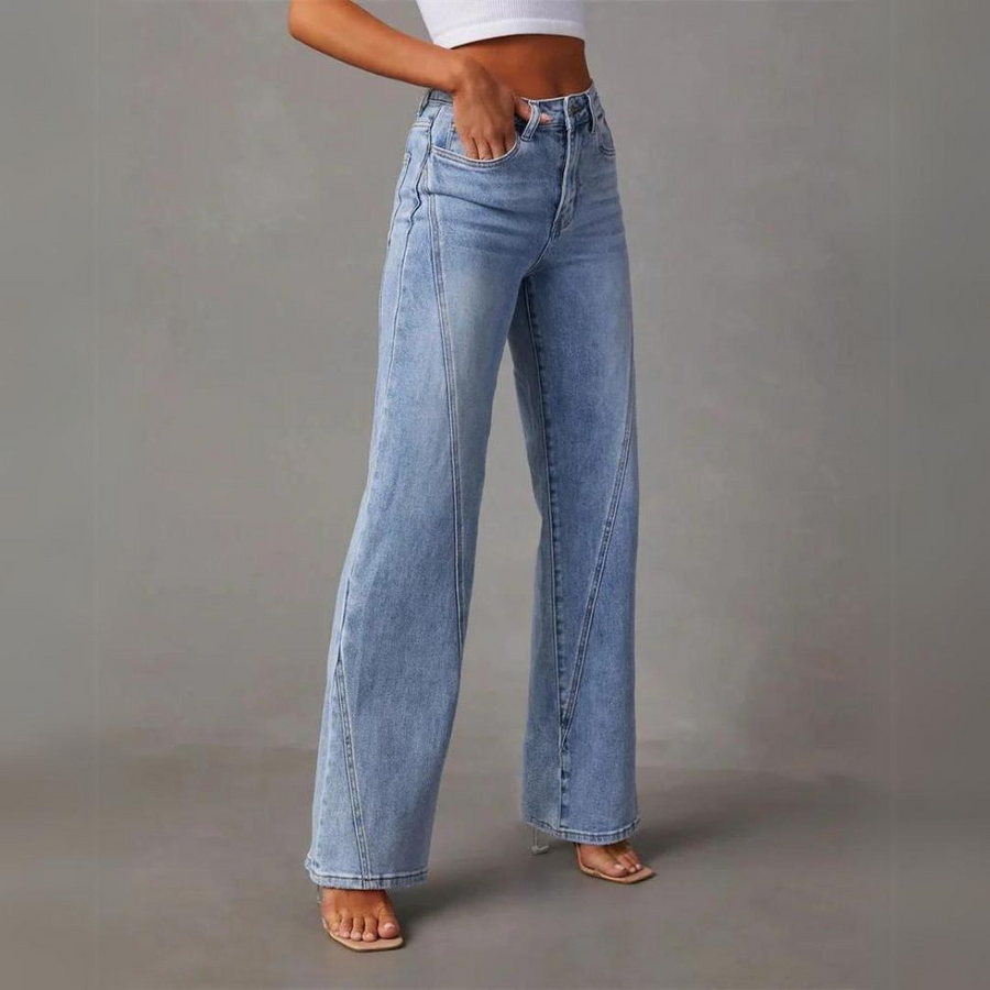 Sommerfeld | Hochtaillierte Weite Jeanshose