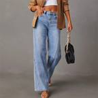Sommerfeld | Hochtaillierte Weite Jeanshose