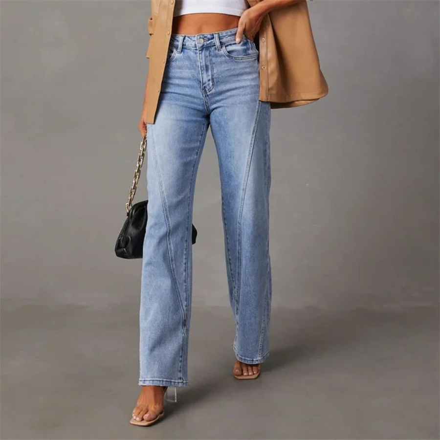 Sommerfeld | Hochtaillierte Weite Jeanshose