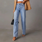 Sommerfeld | Hochtaillierte Weite Jeanshose