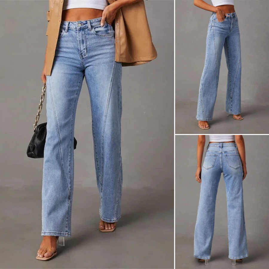 Sommerfeld | Hochtaillierte Weite Jeanshose