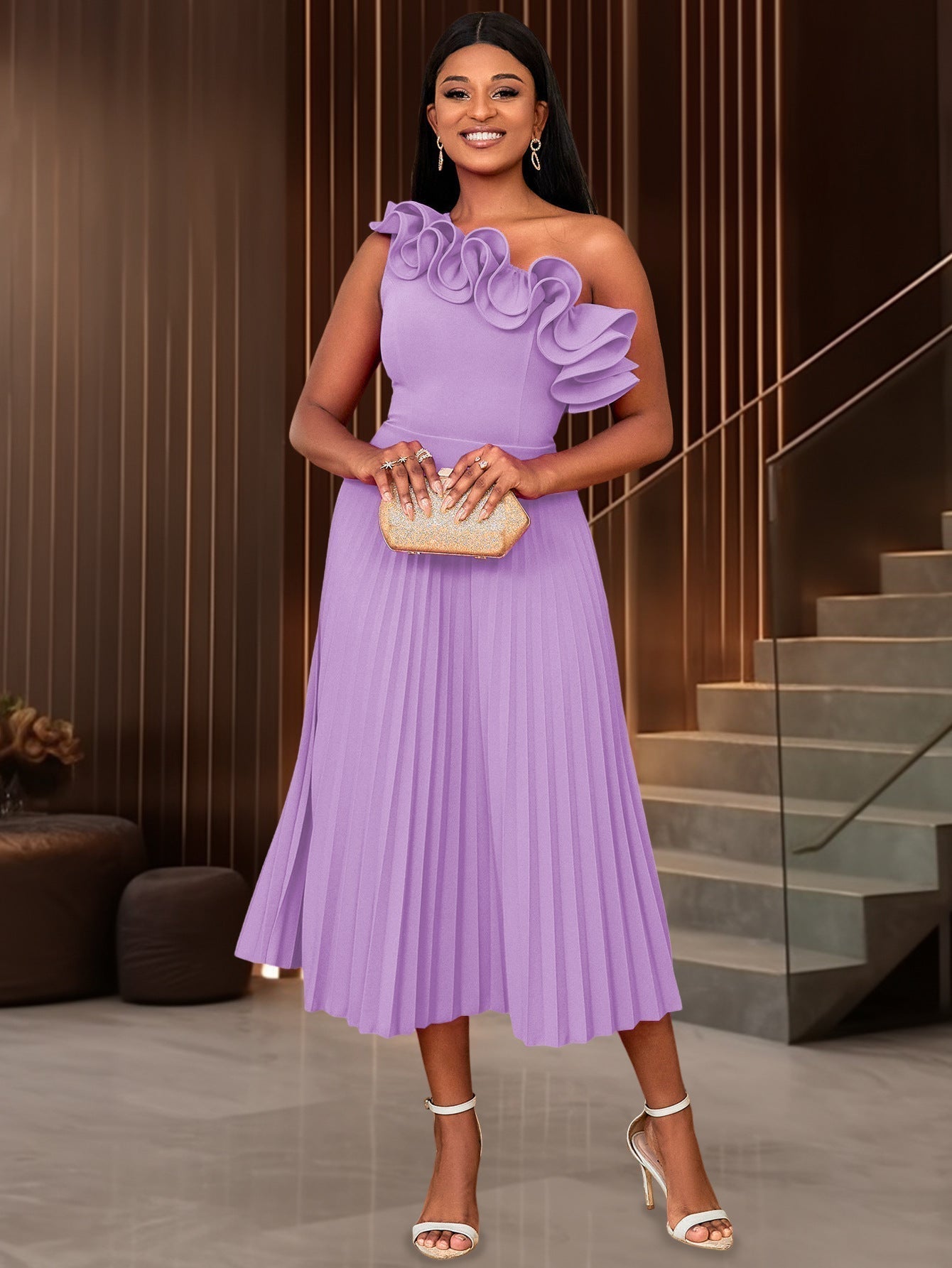Adi™ - Elegant Asymmetrical One-Shoulder Evening Dress