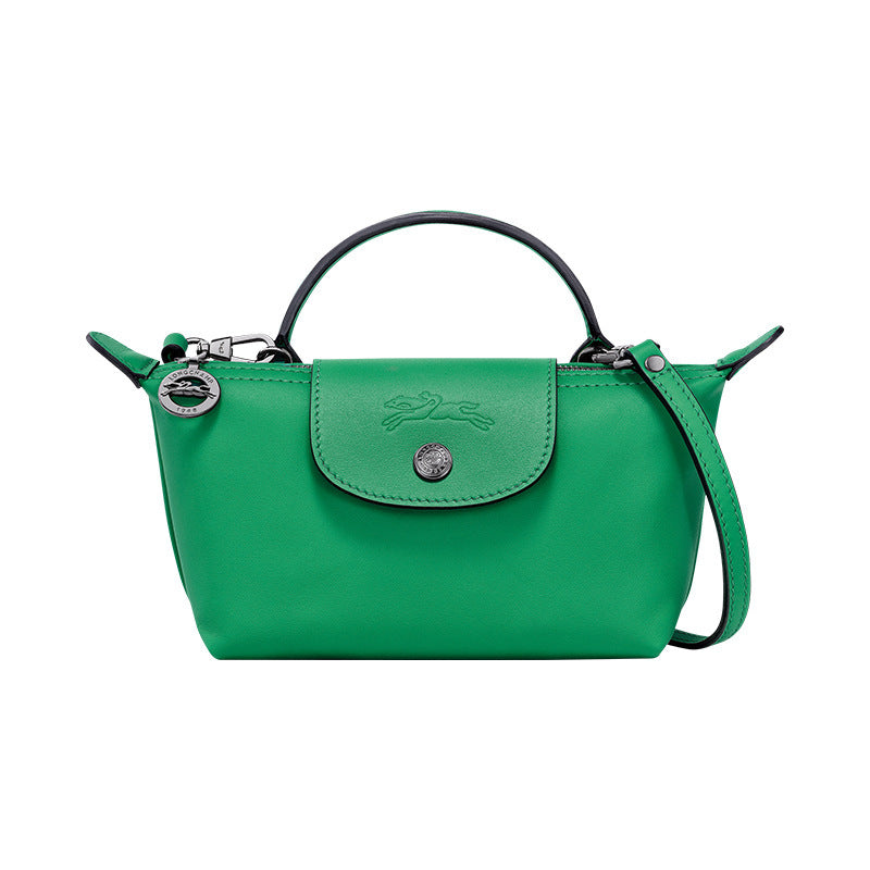 Grüne Mini Leder Handtasche