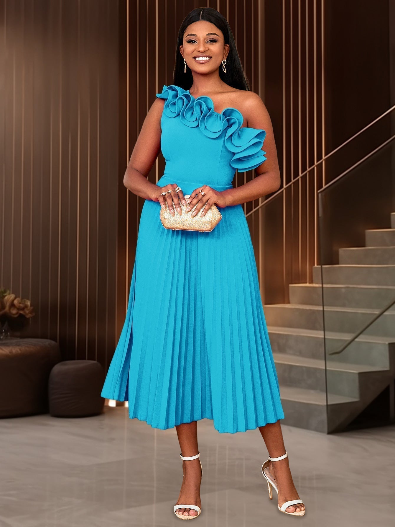 Adi™ - Elegant Asymmetrical One-Shoulder Evening Dress