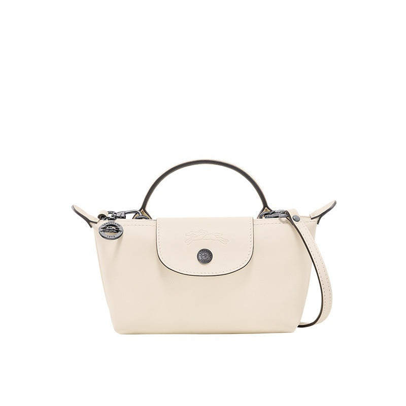 Mini Weißes Leder-Handtasche