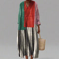 Karin™ - Gestreiftes Maxikleid im Farbblock-Stil