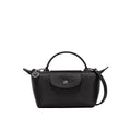 Schwarze Mini-Leder-Handtasche