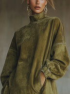 Janine™ - Langärmliges Fransen-Minikleid