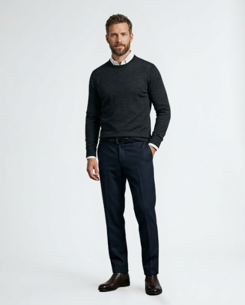 Optimaler Rundhals-Pullover