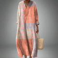 Nora™ - Midikleid im Patchwork-Design mit Korallen- und Sternenmuster
