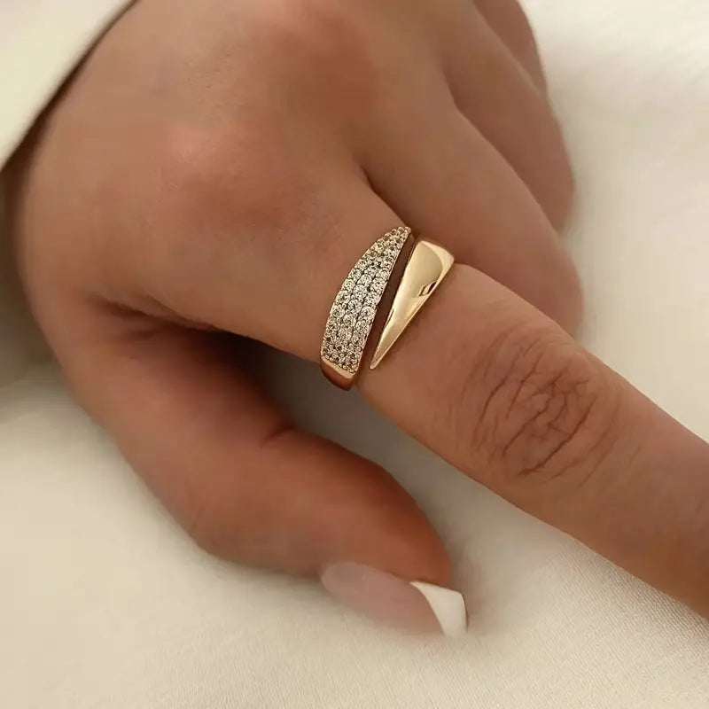Sommerfeld | Eleganter Goldring mit funkelnden Steinen (Kaufe 1, erhalte 1 kostenlos)