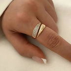 Sommerfeld | Eleganter Goldring mit funkelnden Steinen (Kaufe 1, erhalte 1 kostenlos)