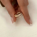 Sommerfeld | Eleganter Goldring mit funkelnden Steinen (Kaufe 1, erhalte 1 kostenlos)