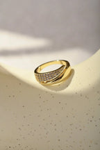 Sommerfeld | Eleganter Goldring mit funkelnden Steinen (Kaufe 1, erhalte 1 kostenlos)