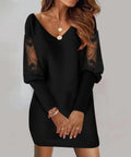 Alory™ - Chic Spitzenkleid mit V-Ausschnitt