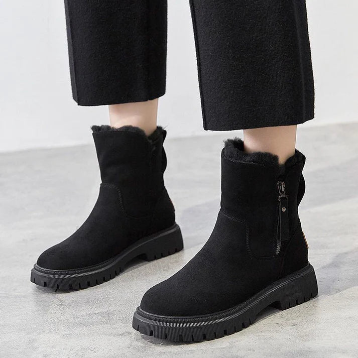Sommerfeld™ | Gefütterte Winterstiefel mit seitlichem Zipper