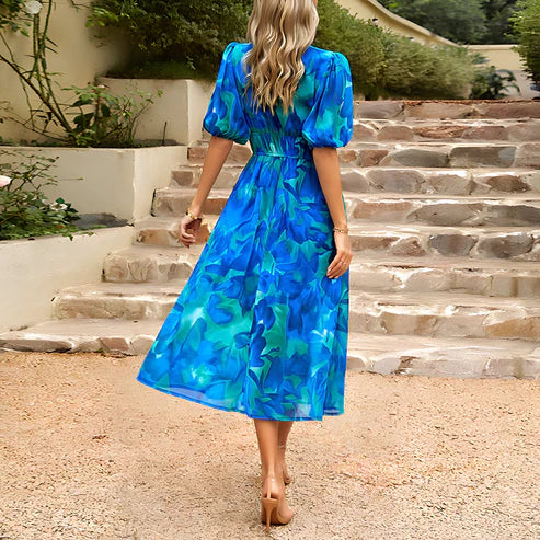 Everley | Vintage Lantern Sleeve Dress