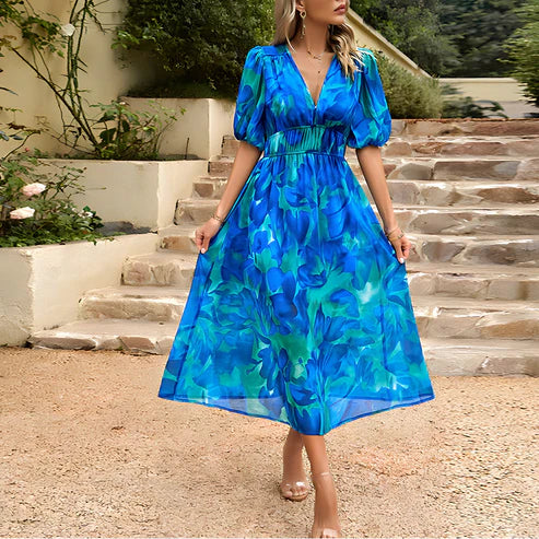 Everley | Vintage Lantern Sleeve Dress
