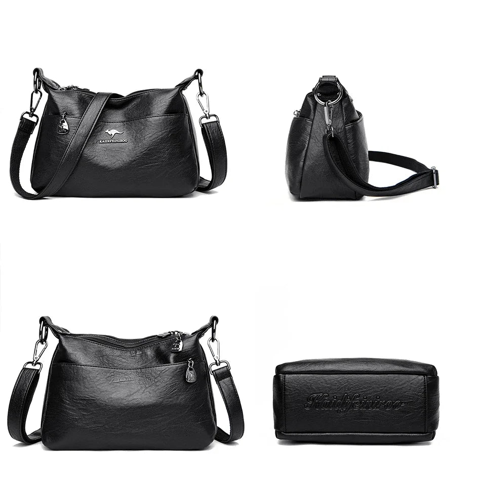 Paula | Klassische Vintage-Lederhandtasche