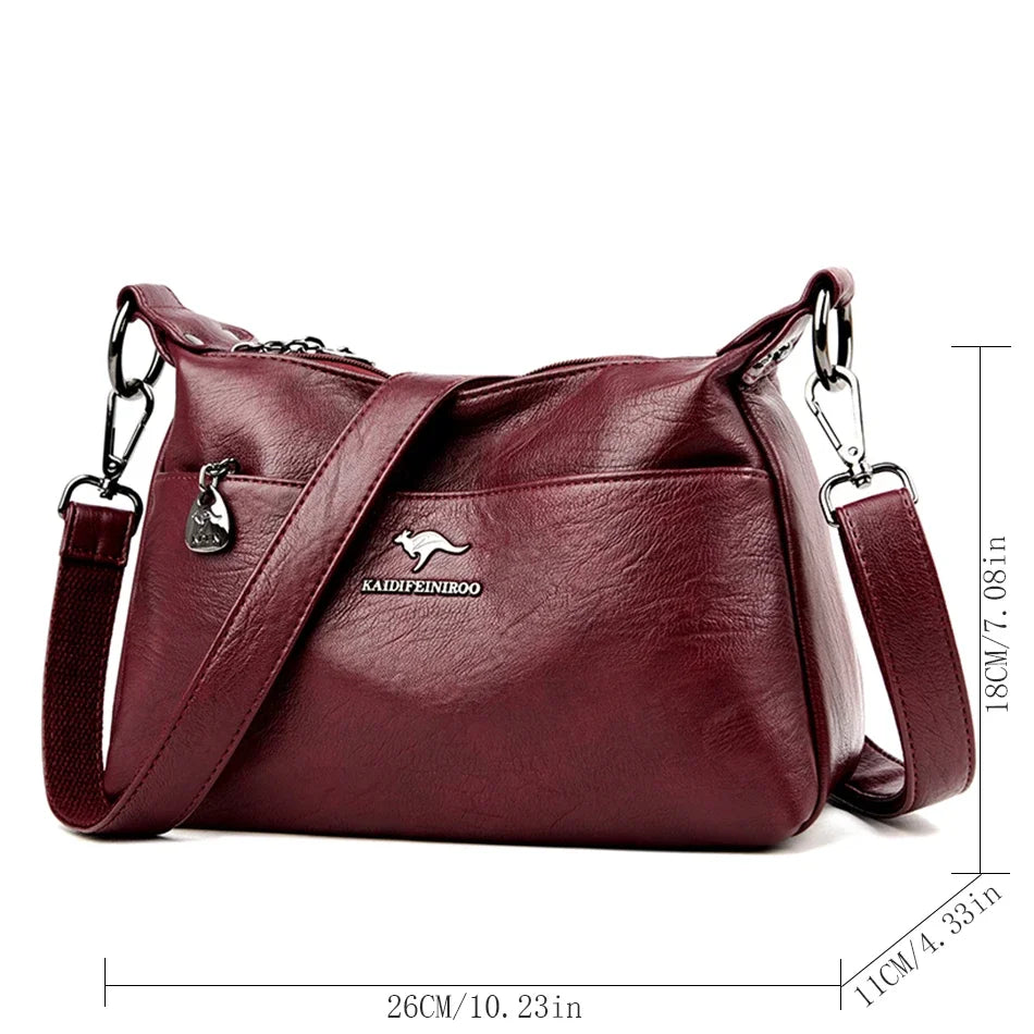 Paula | Klassische Vintage-Lederhandtasche