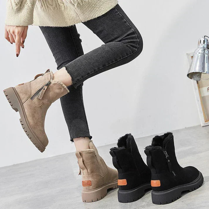 Sommerfeld™ | Gefütterte Winterstiefel mit seitlichem Zipper