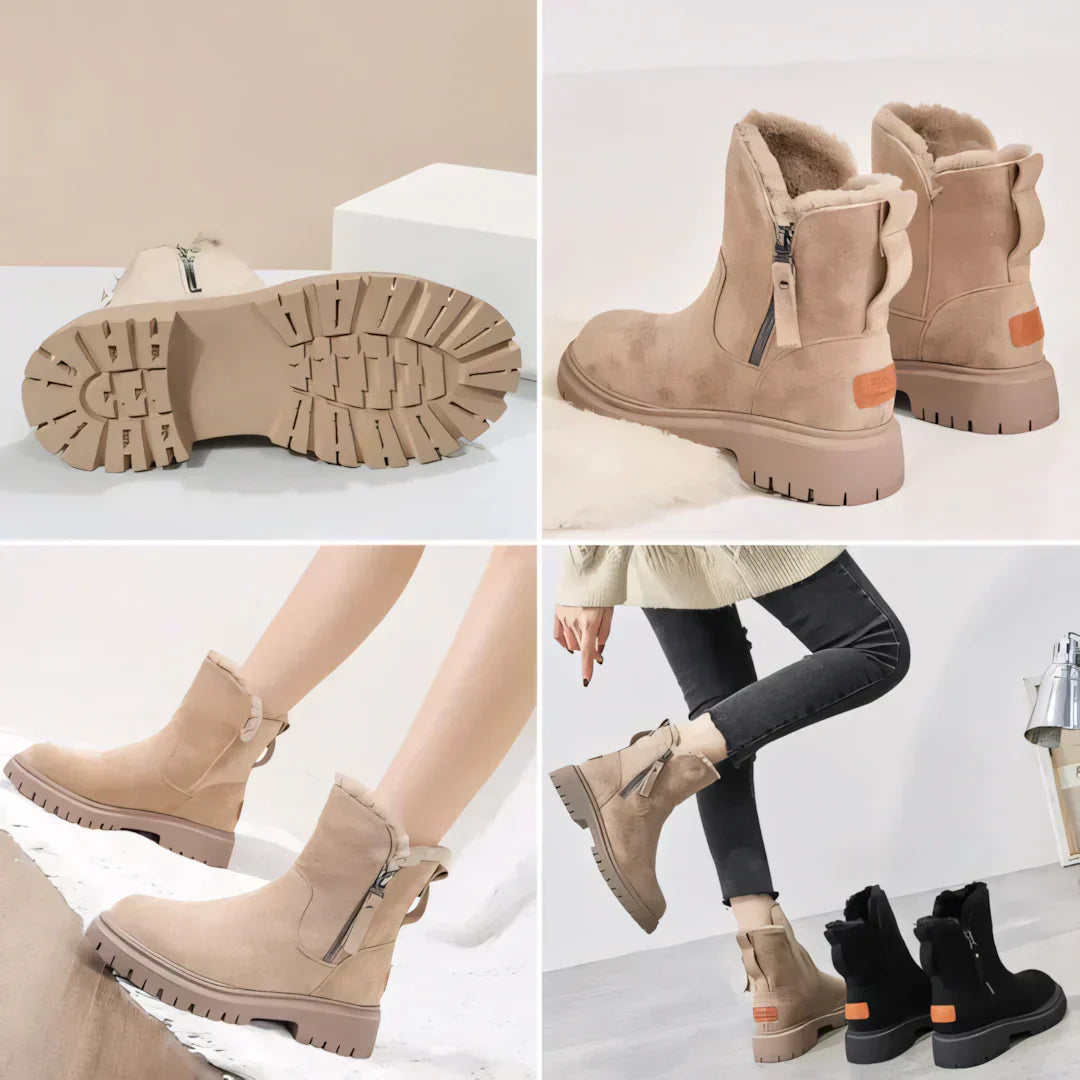 Sommerfeld™ | Gefütterte Winterstiefel mit seitlichem Zipper
