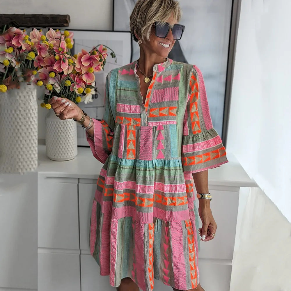 Wayne™ - Artisan-Made Linen-Cotton Weekend Dress