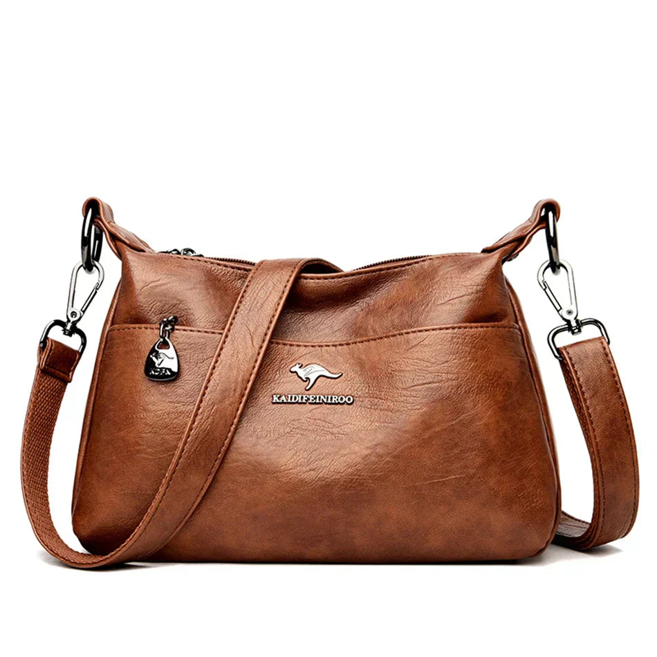 Paula | Klassische Vintage-Lederhandtasche