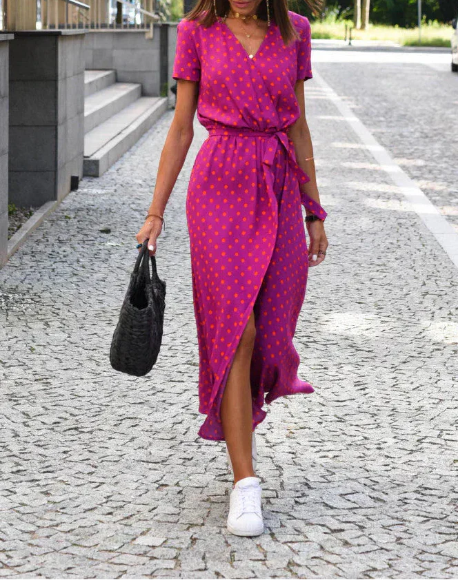 Jorlyn™ - Elegantes Kleid mit V-Ausschnitt und figurbetonter Silhouette