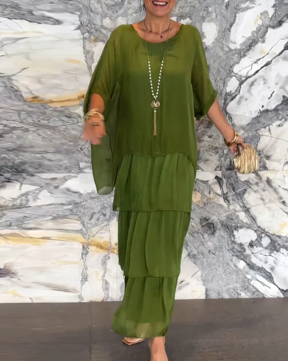 Shina™ - Elegantes Maxi-Kleid mit Fließendem Design