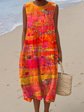 Faye™ Sunset Midi Dress" can be rewritten as "Faye™ Midi Dress in Sunset Hues.