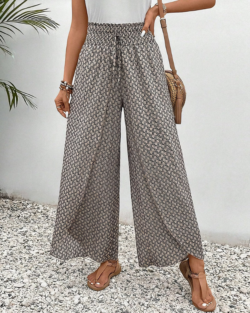 Sommerfeld | Lisette Geometrisch Gemusterte Weitbeinige Hose